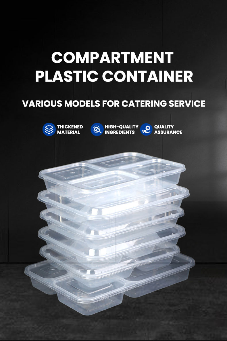 3 Compartment PP Plastic Container