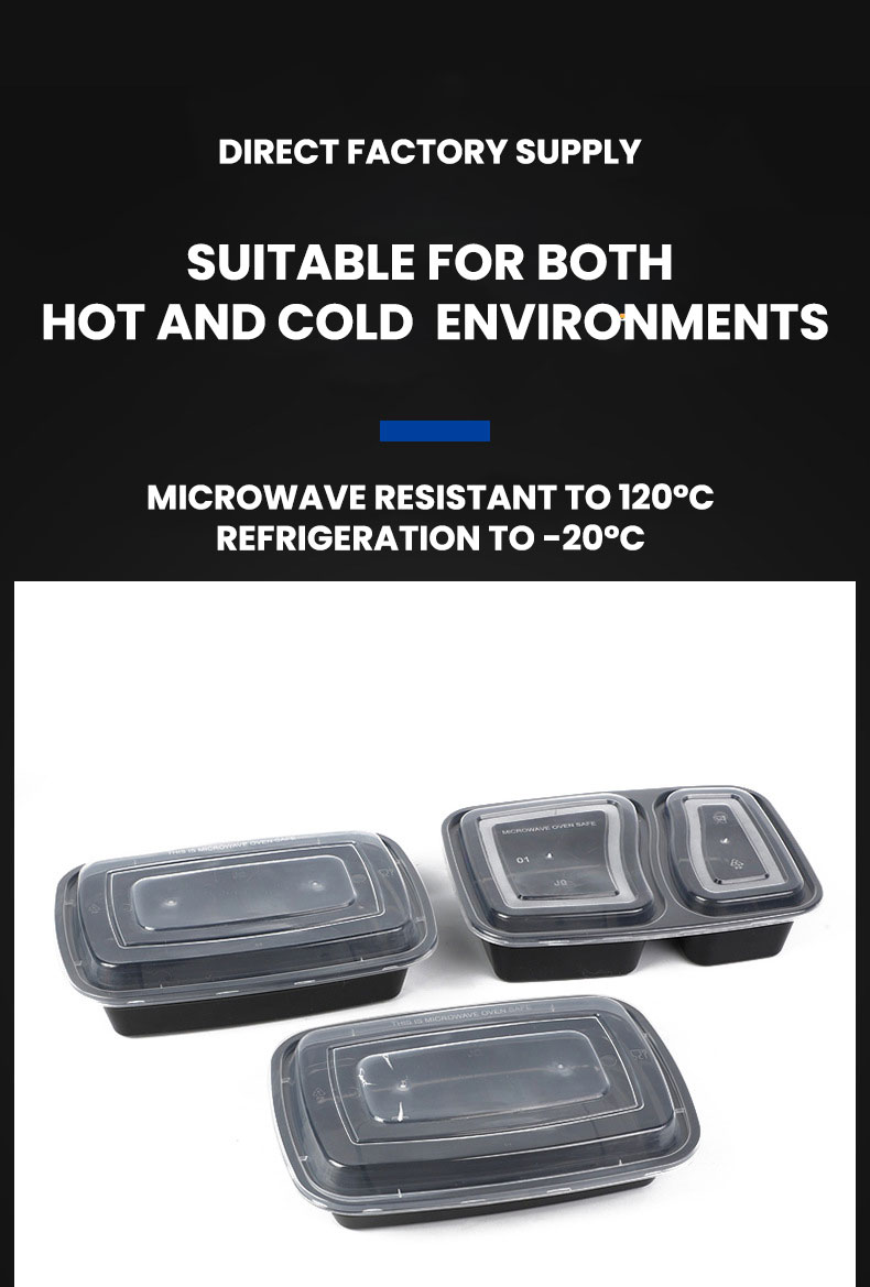 Thick-Walled Plastic PP Round Rectangular American Style Microwave Food Bowl
