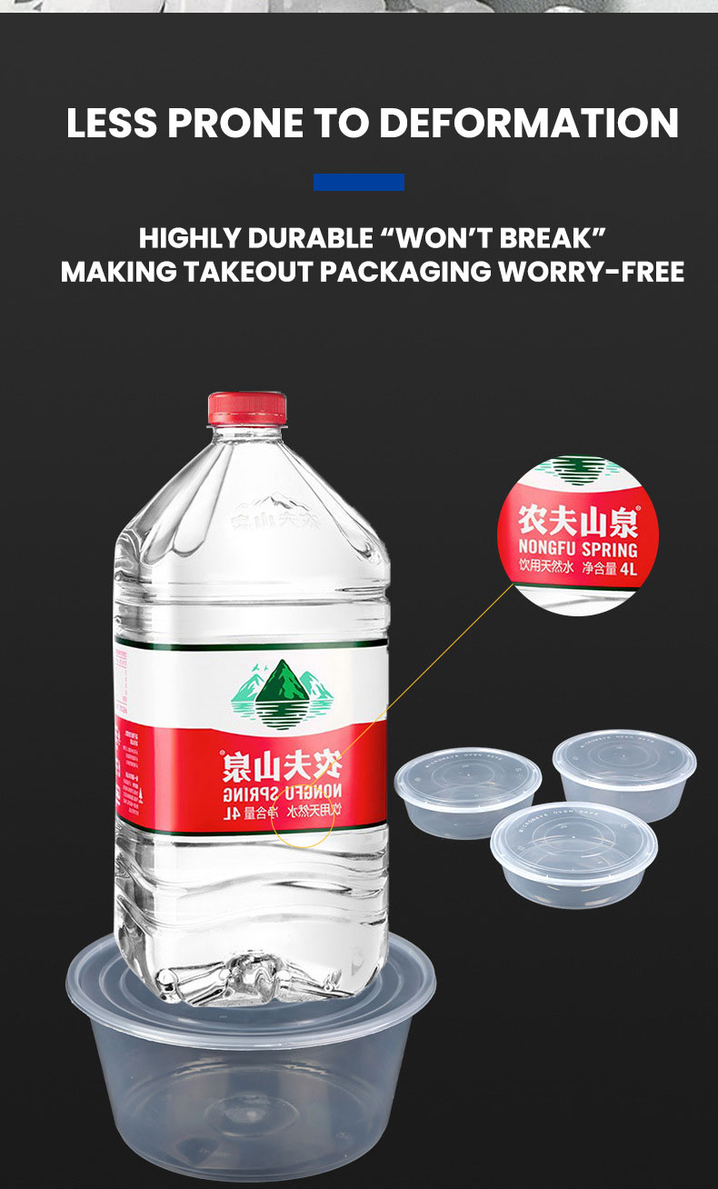 PP Plastic Round Containers with Airtight Lid