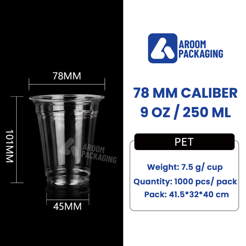 9 Oz 117 mm Caliber PET Plastic Cup