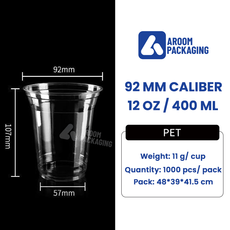 400 ML Clear PET Disposable Plastic Beverage Cups