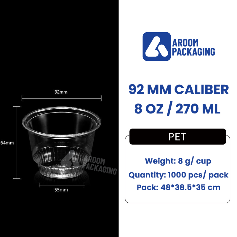 270 ML Clear PET Disposable Plastic Beverage Cups