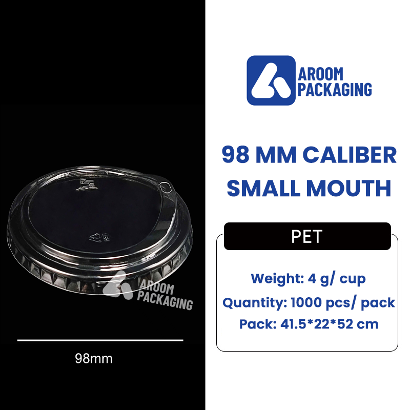 Small Mouth Lid for Disposable Clear 98 MM PET Plastic Cup
