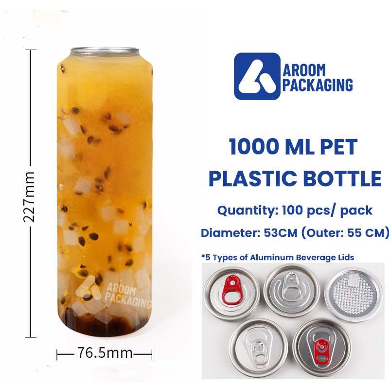 1000 ML PET Sealable Beverage Can with Aluminium Lid
