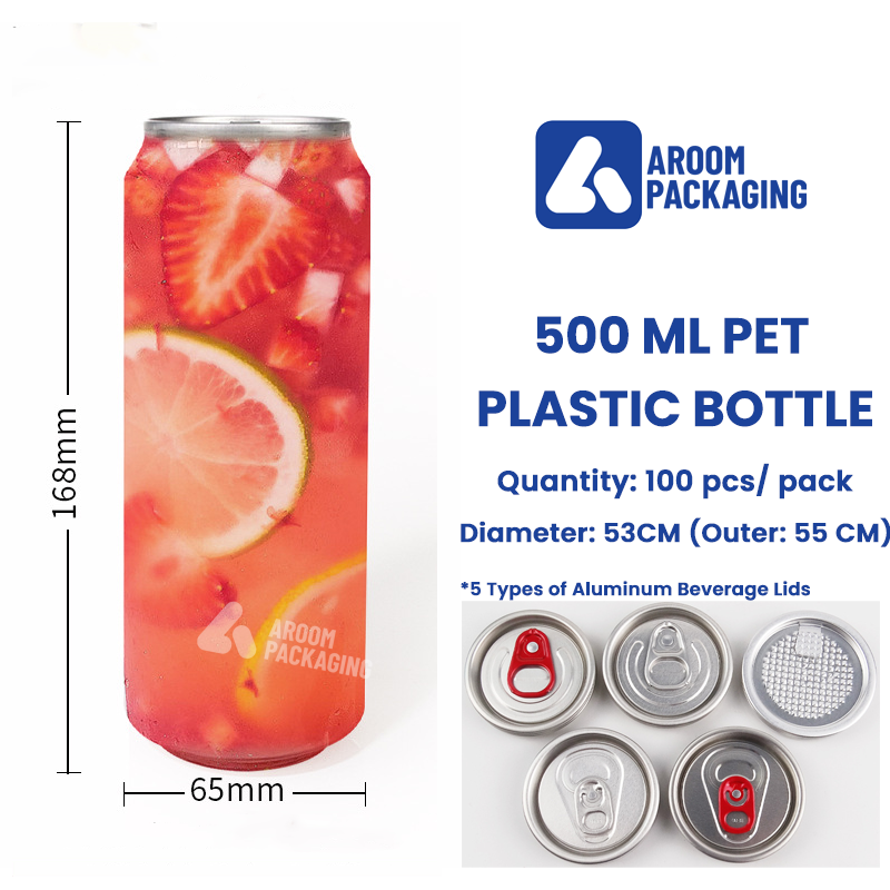 500 ML PET Sealed Beverage Cans with Easy Open