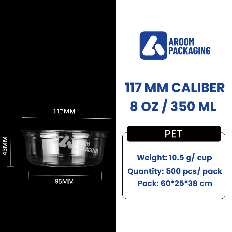 8 Oz (117 mm Caliber) PET Plastic Cup