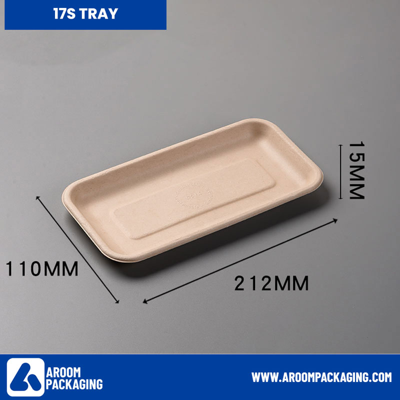 17S Rectangular Sugarcane Bagasse Tray