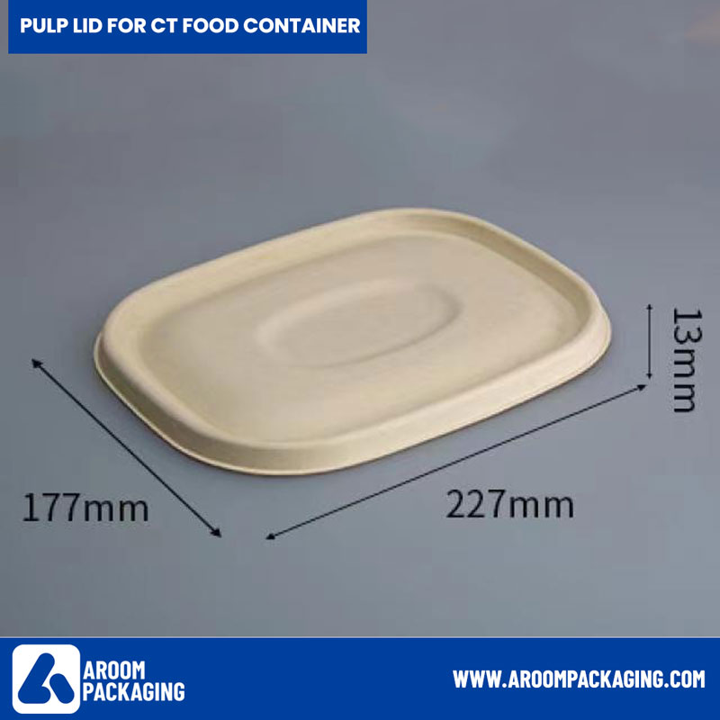 Pulp Lid for Bagasse Rectangular Food Container