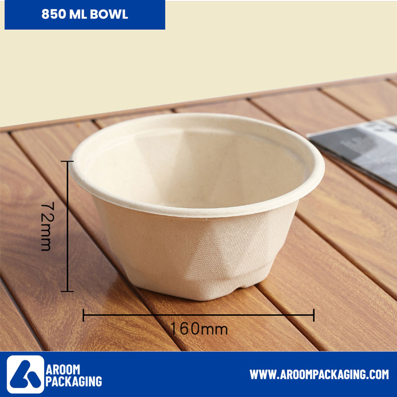 Bagasse Fiber Takeaway Diamond Bowl 850 ML