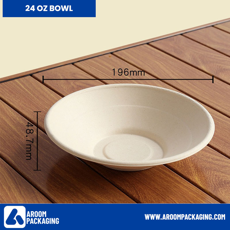 Bagasse Sugarcane Round Bowl 24 Oz
