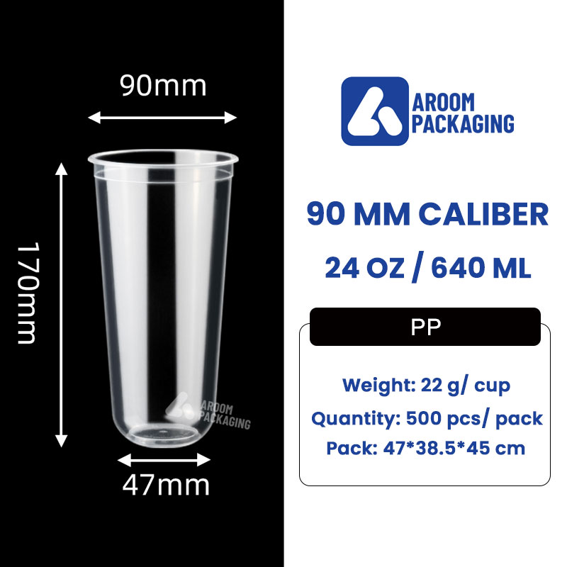 700 ML Clear PP Injection U-Shaped Transparent Cup