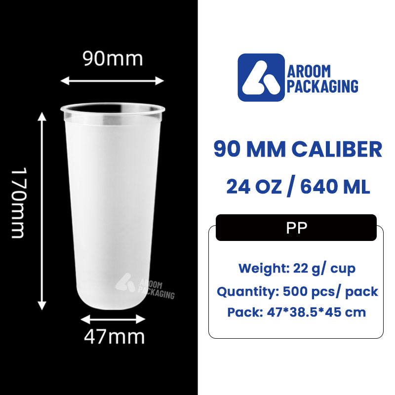 700 ML Clear PP Injection U-Shaped Frosted Cup
