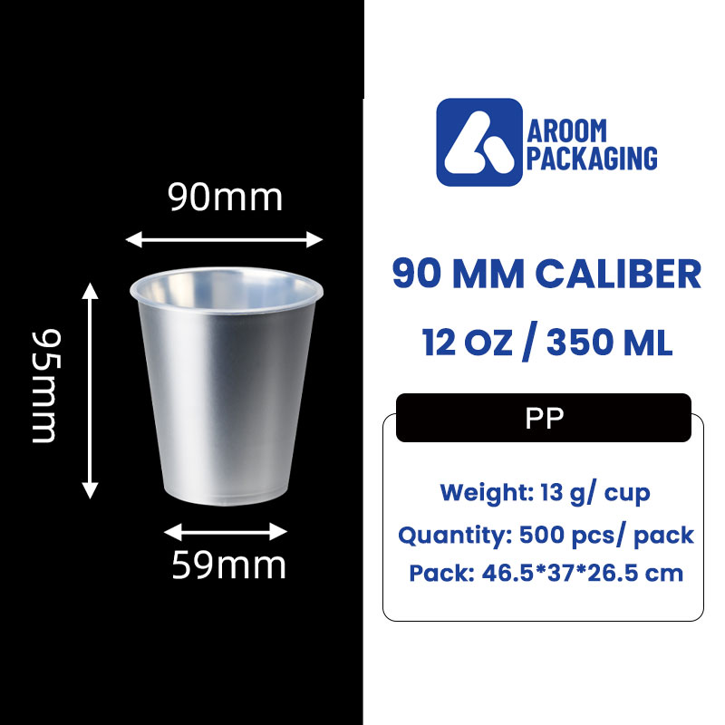 360 ML Metal Film Inner Stickering PP Plastic Injection Cup
