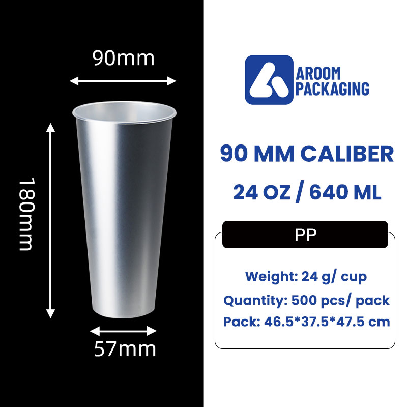 700 ML Metal Film Inner Stickering PP Plastic Injection Cup