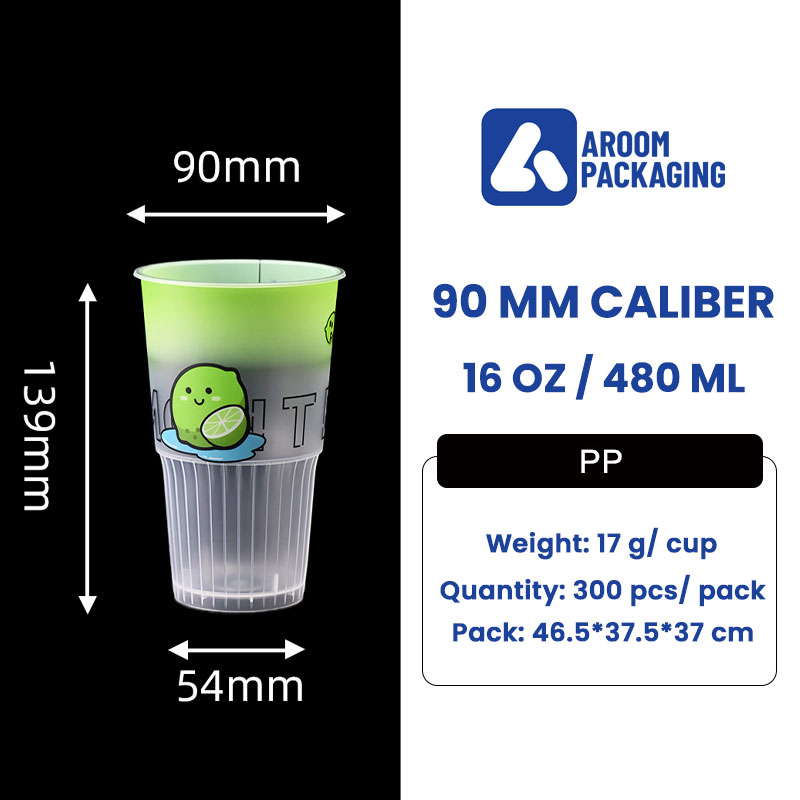 500 ML Plastic Transparent Torch Shaped Cup