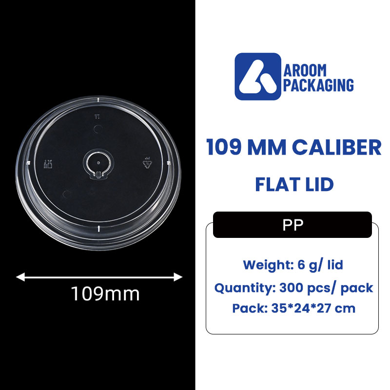 PP Transparent Flat Lid with Round Hole