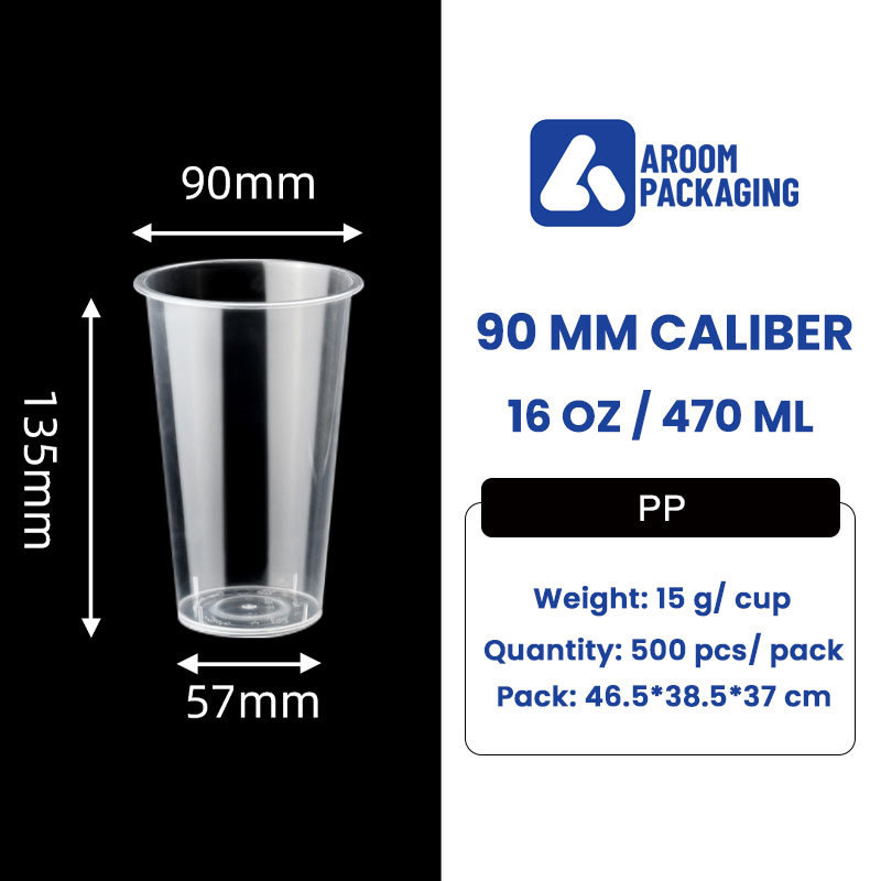 500 ML Transparent Injection PP Disposable Plastic Cup