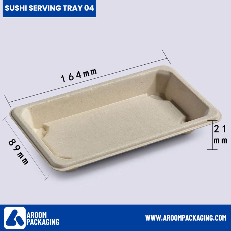 Bagasse Sushi Serving Tray 04