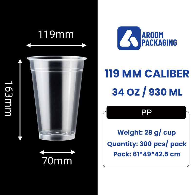 1000 ML Transparent Injection PP Disposable Plastic Cup