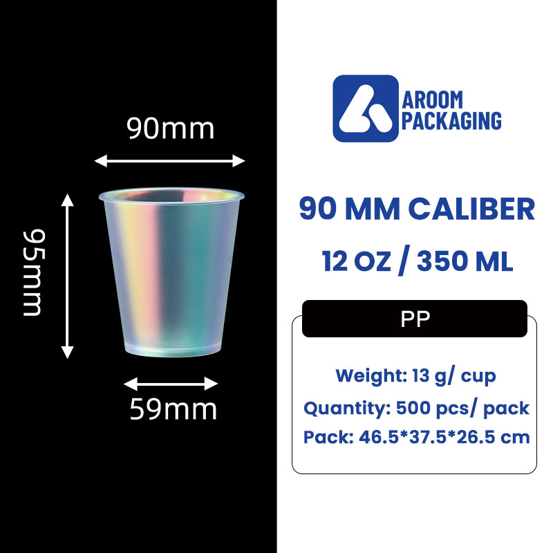 360 ML Inductive Rainbow PP Inner Film Injection Plastic Cup