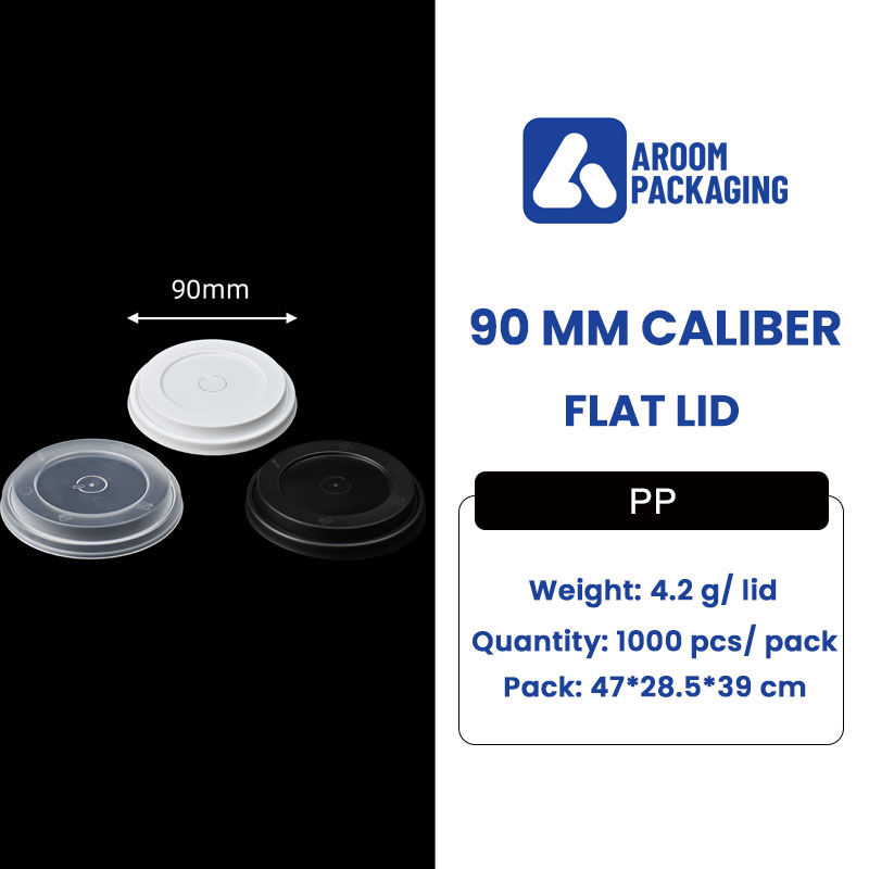 90 MM Flat Lid with Straw Slot