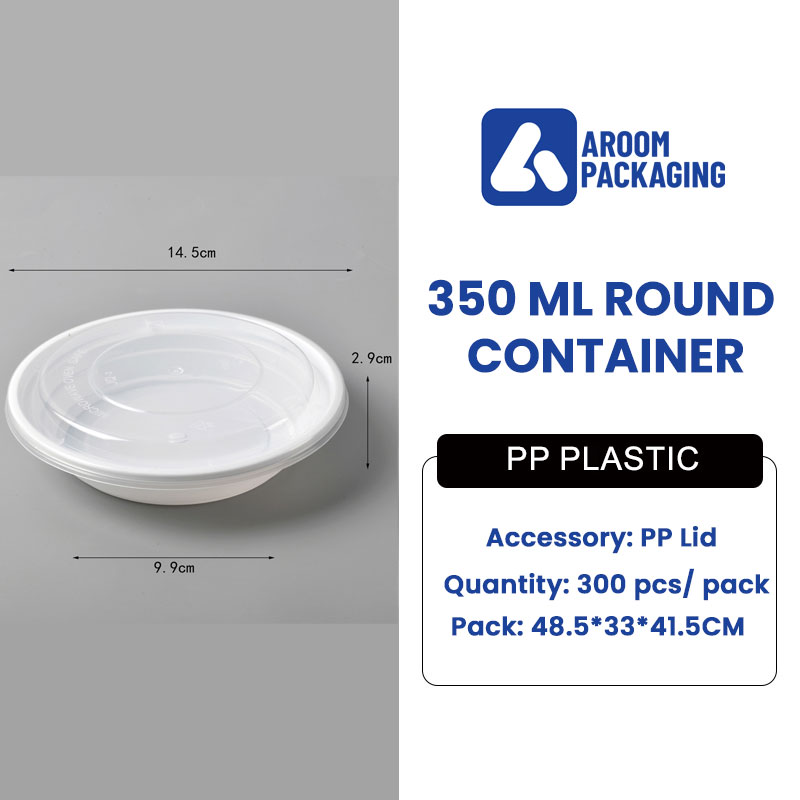 350 ML Round American-Style Takeout Box