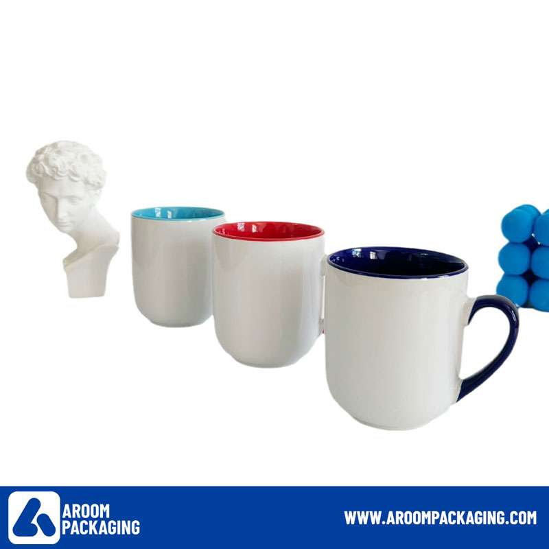 Inside Color Outside Glazed White Mug